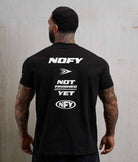 NOFY T-Shirt Herren Schwarz Logo World mit NOFY Logo Backprint, Rückenansicht