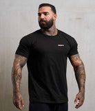 NOFY T-Shirt Herren Schwarz Logo World, Frontansicht Regular Fit