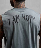 NOFY Tank Top Herren Dunkelgrau, I AM NOFY Backprint Detail