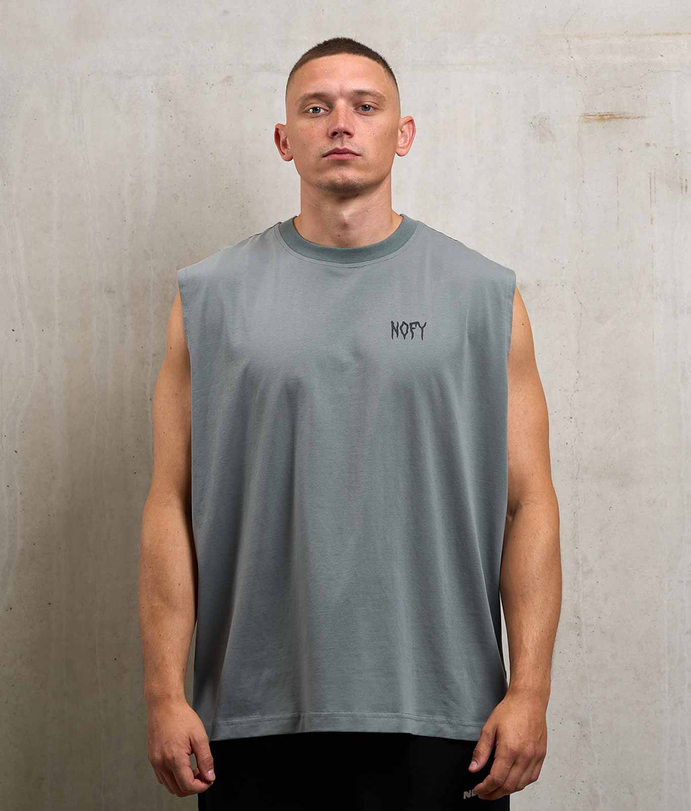 NOFY Tank Top Herren Dunkelgrau, NOT FINISHED YET Frontprint