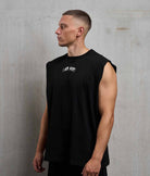 NOFY Tank Top Herren Schwarz I Am NOFY Core, Seitenansicht Oversize Fit