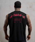 NOFY Tank Top Herren Schwarz Unfinished mit Not Finished Yet Manifest Backprint