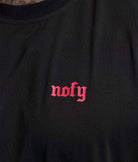 NOFY Tank Top Herren Schwarz Unfinished, Frontansicht Oversize Fit Logo